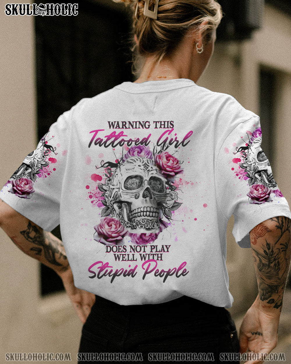 WARNING THIS TATTOOED GIRL ALL OVER PRINT - YHHG1303235