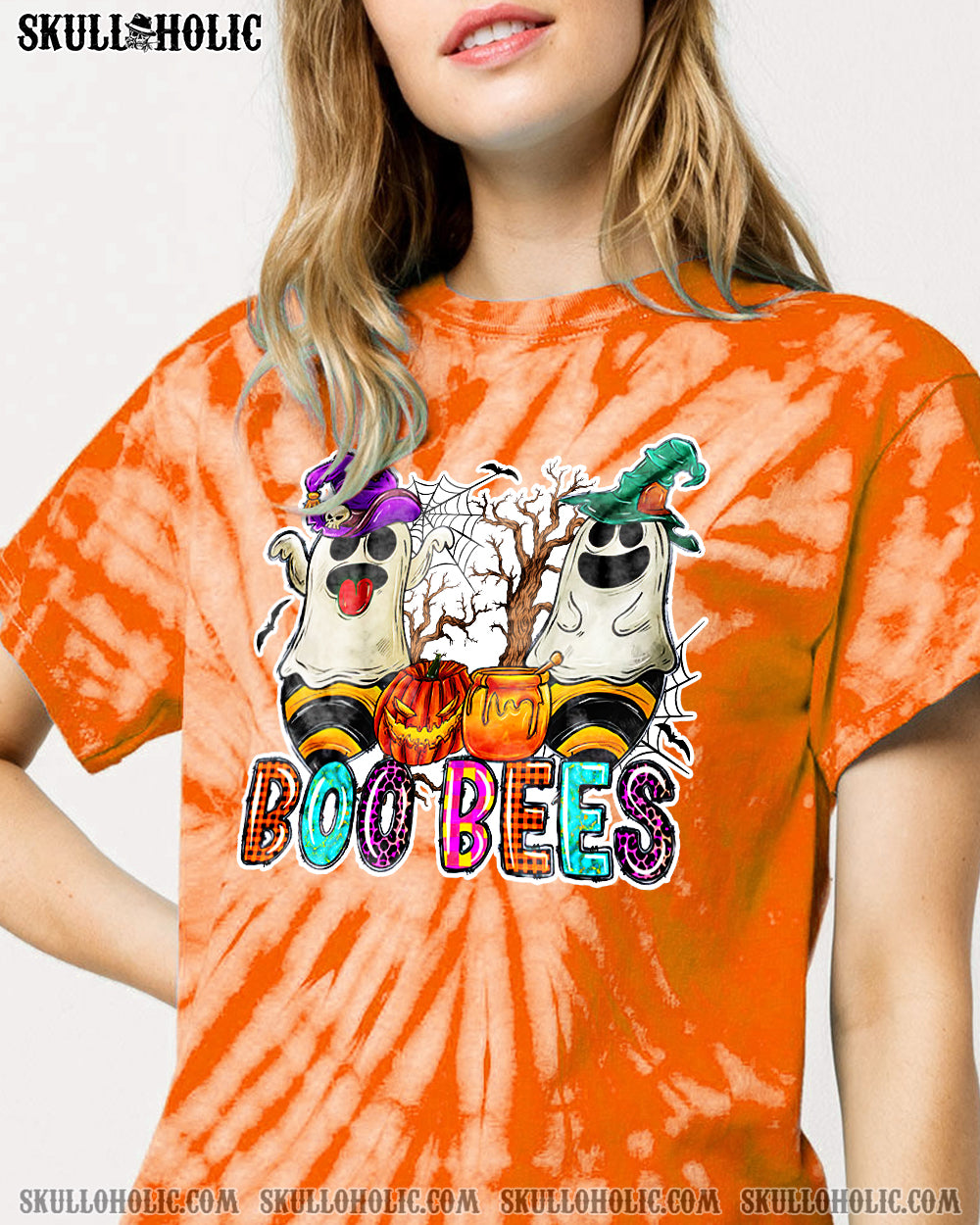 BOO BEES HALLOWEEN TIE DYE COTTON SHIRT - TLTR2209224