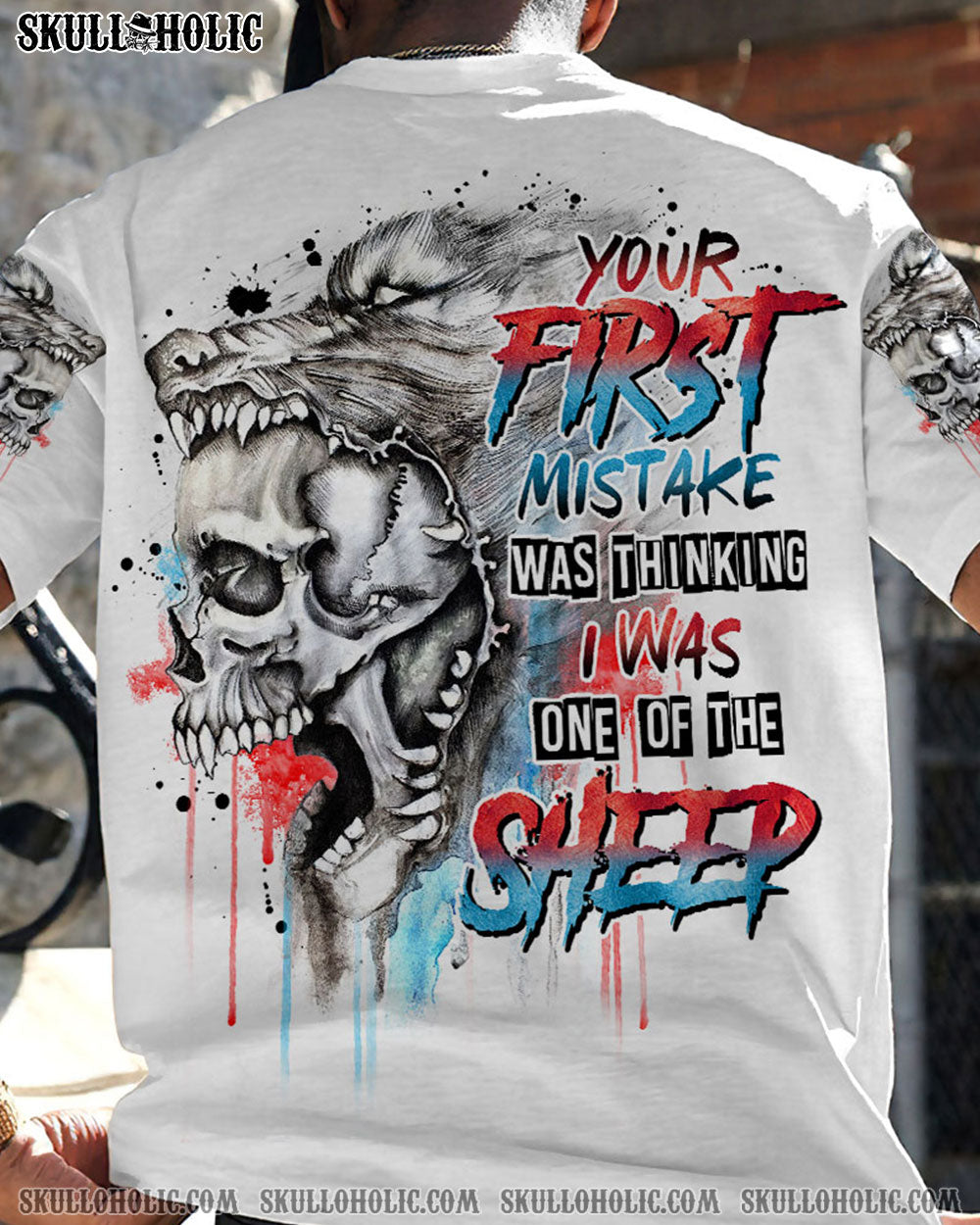 YOUR FIRST MISTAKE WOLF SKULL ALL OVER PRINT - TLNO0504233