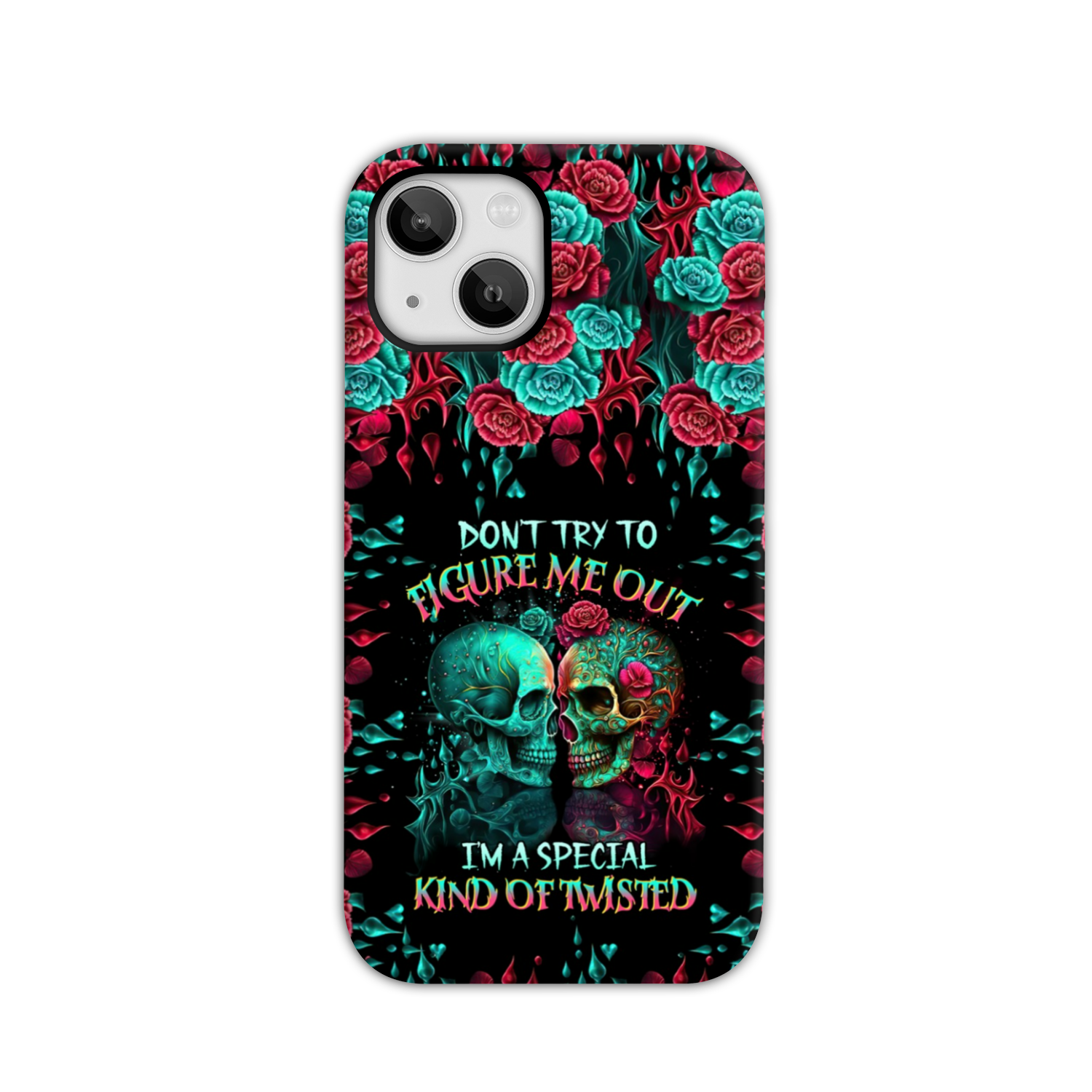 DON'T TRY TO FIGURE ME OUT SKULL PHONE CASE - TLTR0504237