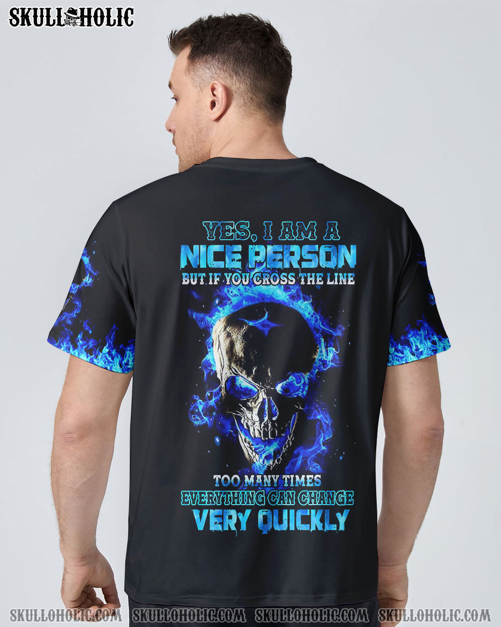 YES I'M A NICE PERSON SKULL FIRE ALL OVER PRINT - YHHN0112223