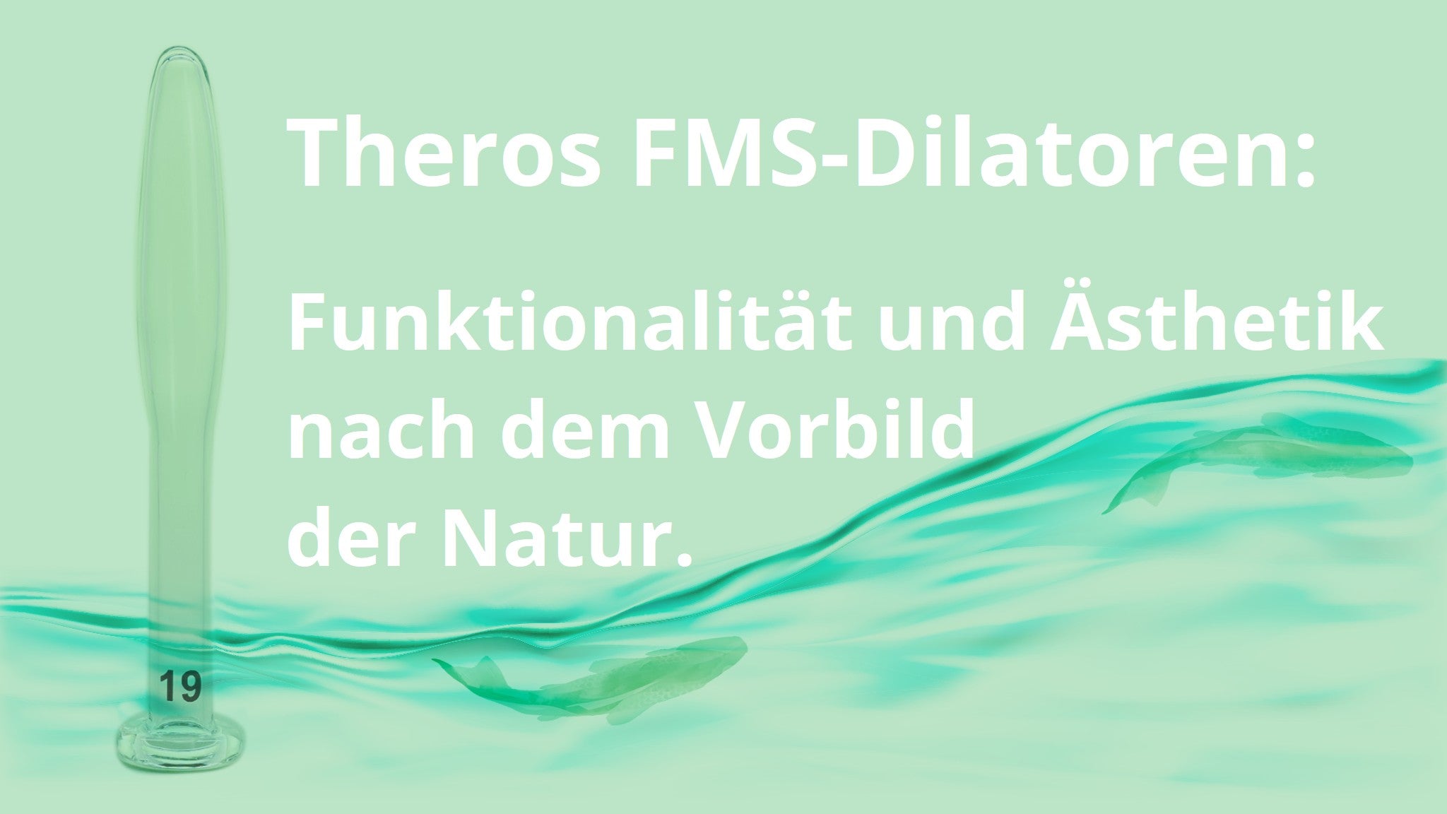 Dilatoren aus Glas wie Wasser Wellen und Form wie Fisch