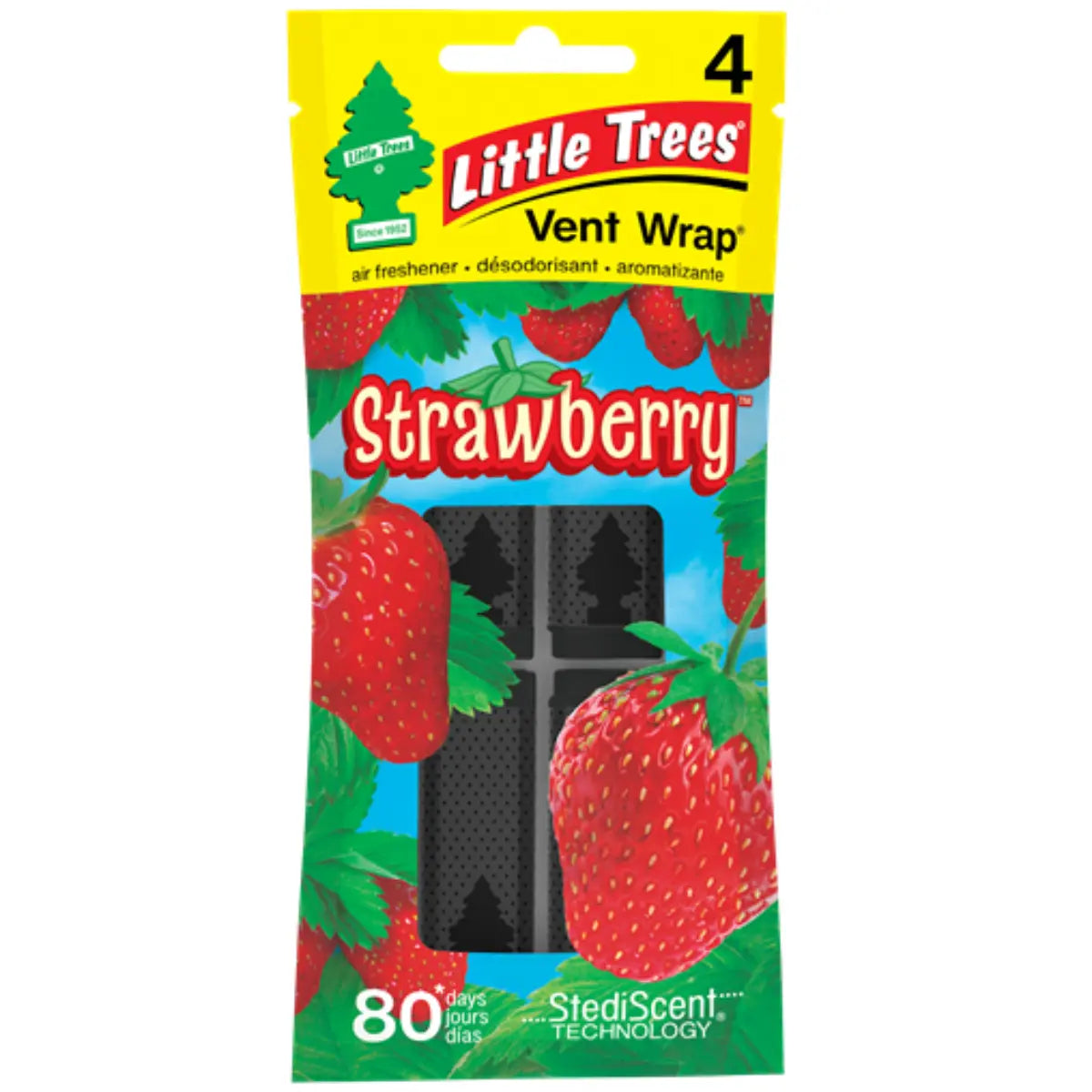 Little Trees Vent Wrap – Strawberry - 4 Pack (4 Count)