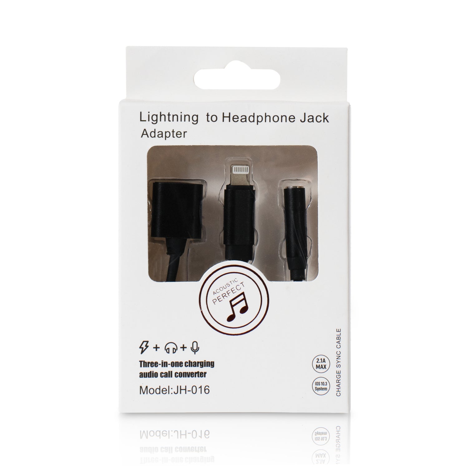 ''Lightning to USB-A & 3.5mm Headphone Jack Connector/Adapter ''''Three in One'''' (10 Count)''