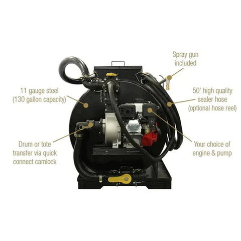 130 Gallon Residential Driveway Spray Sealer Machine Specifications