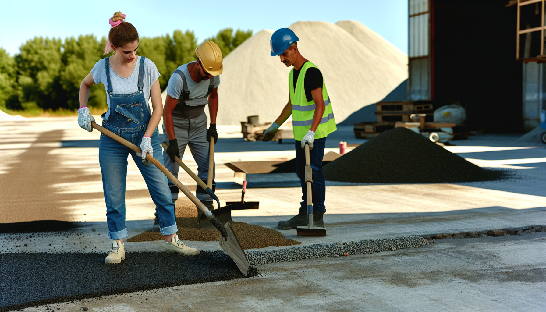 Preparation of base for asphalt millings and gravel driveways