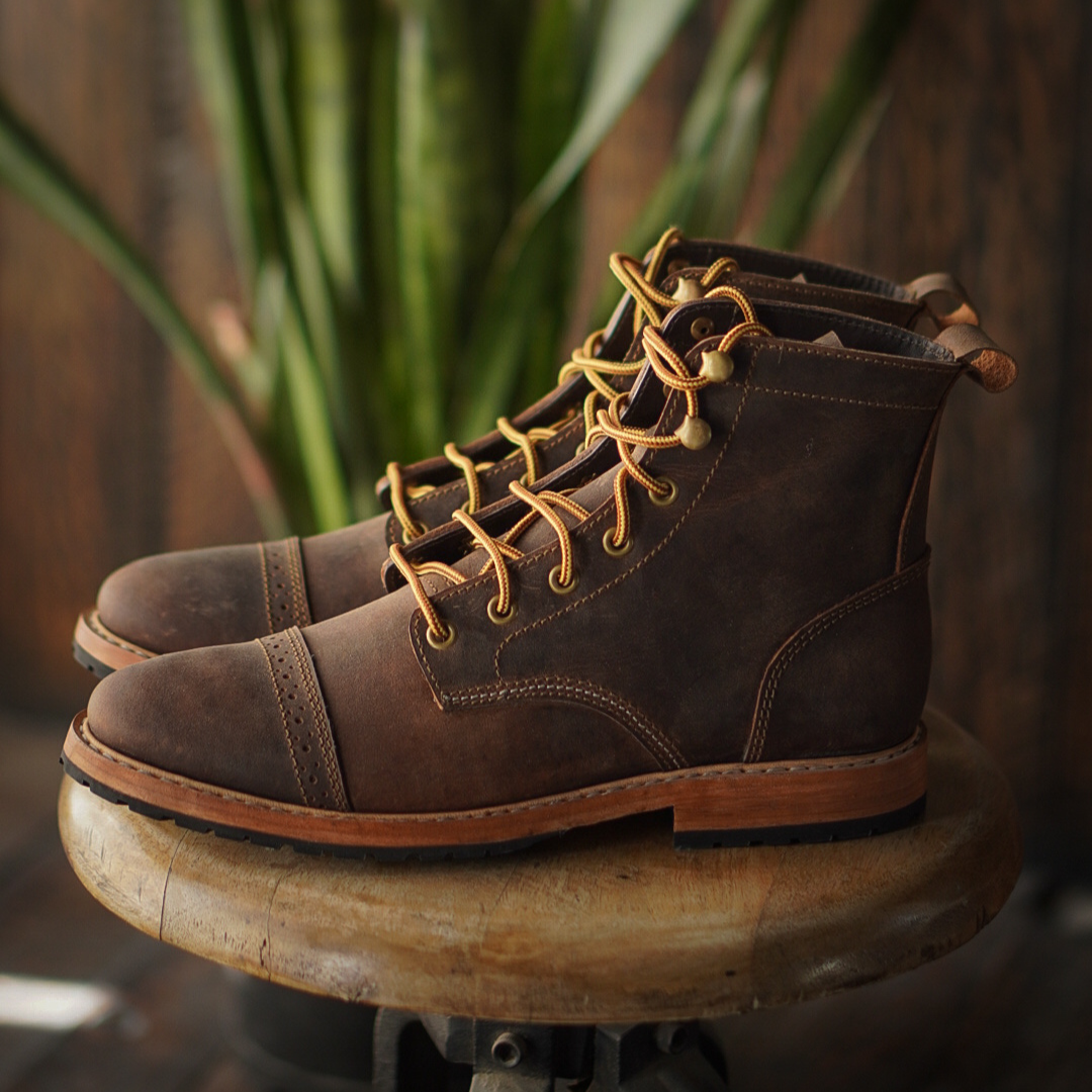 Legacy Toe Cap Boot (Vintage Brown) Goodyear Welted