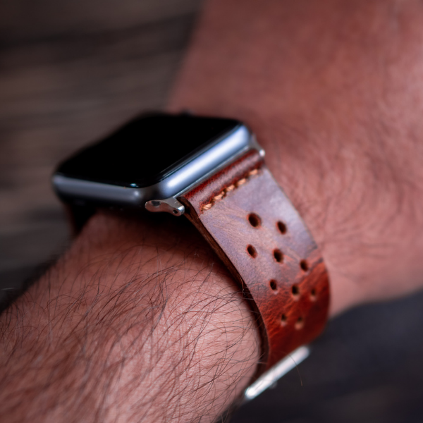 Artisan Apple Watch Leather Strap (Saddle Tan)