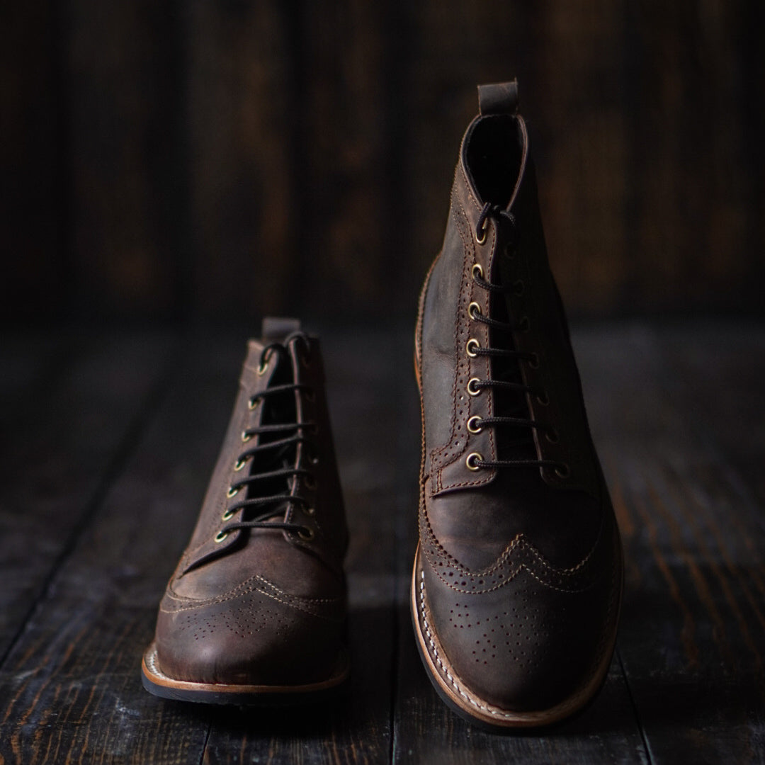 Long Wing Brogue (Vintage brown) Goodyear Welted