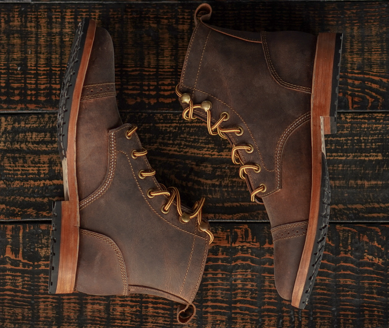 Legacy Toe Cap Boot (Vintage Brown) Goodyear Welted