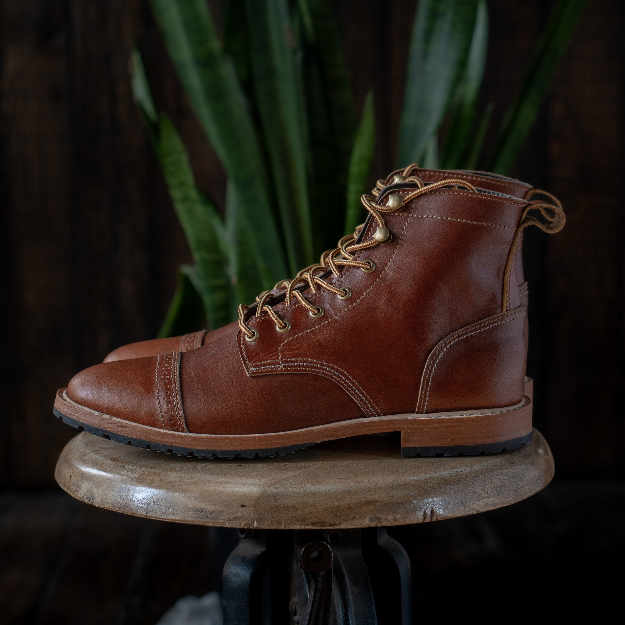 Legacy Toe Cap Boot (Saddle Tan) Goodyear Welted