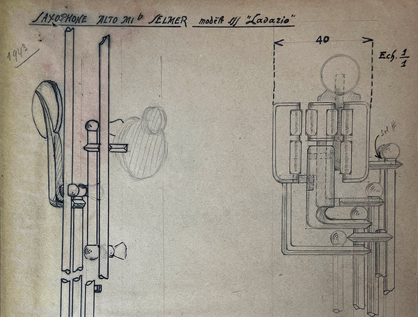 Ladario model saxophone diagram