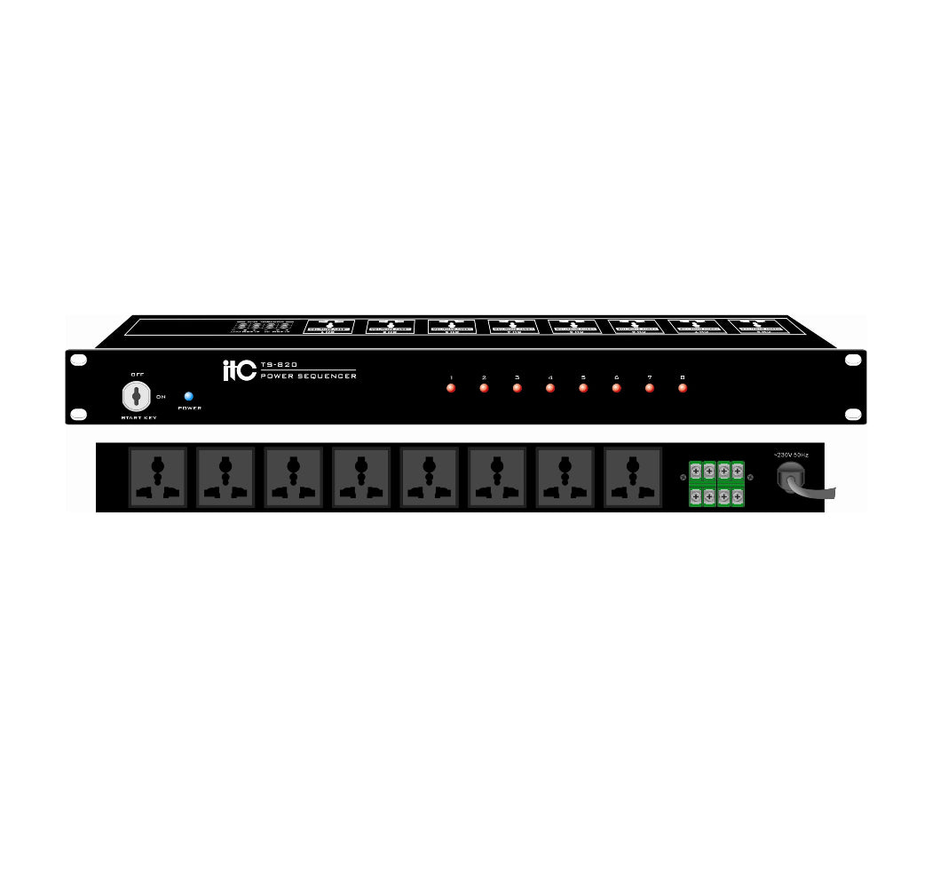 ITC TS-820 8 Channel Power Sequencer | Professional Audio | Professional Audio, Professional Audio. Professional Audio: Power Sequencer, Professional Audio. Professional Audio: Public Address Accessories, Professional Audio. Professional Audio: Public Address System, Professional Audio. Professional Audio: Voltage Mixer Amplifier | itc