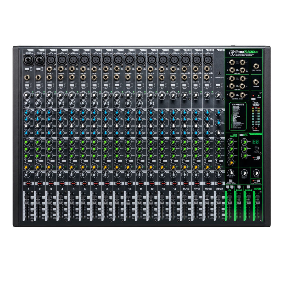 Mackie ProFX22v3 22-channel Mixer with USB and Effects | Professional Audio | Mackie