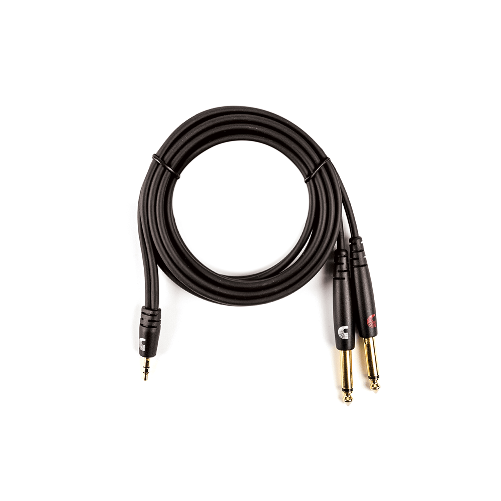 Planet Waves PW-MPTS-06 Stereo 3.5mm Male to Dual 1/4" Male Audio Cable (6') | Professional Audio Accessories | Musical Instruments. Musical Instruments: Accessories By Categories, Musical Instruments. Musical Instruments: Instrument Cable, Musical Instruments. Musical Instruments: Instrument Cable & Connectors By Categories, Musical Instruments. Musical Instruments: Instrument Cable-1, Professional Audio Accessories, Professional Audio Accessories. Professional Audio Accessories: Audio Cable, Professional 