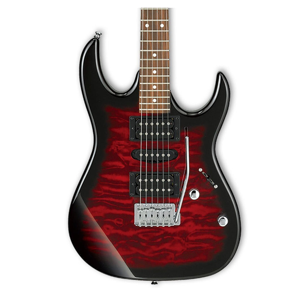 Ibanez Gio GRX70QA TRB Electric Guitar - Transparent Red Burst