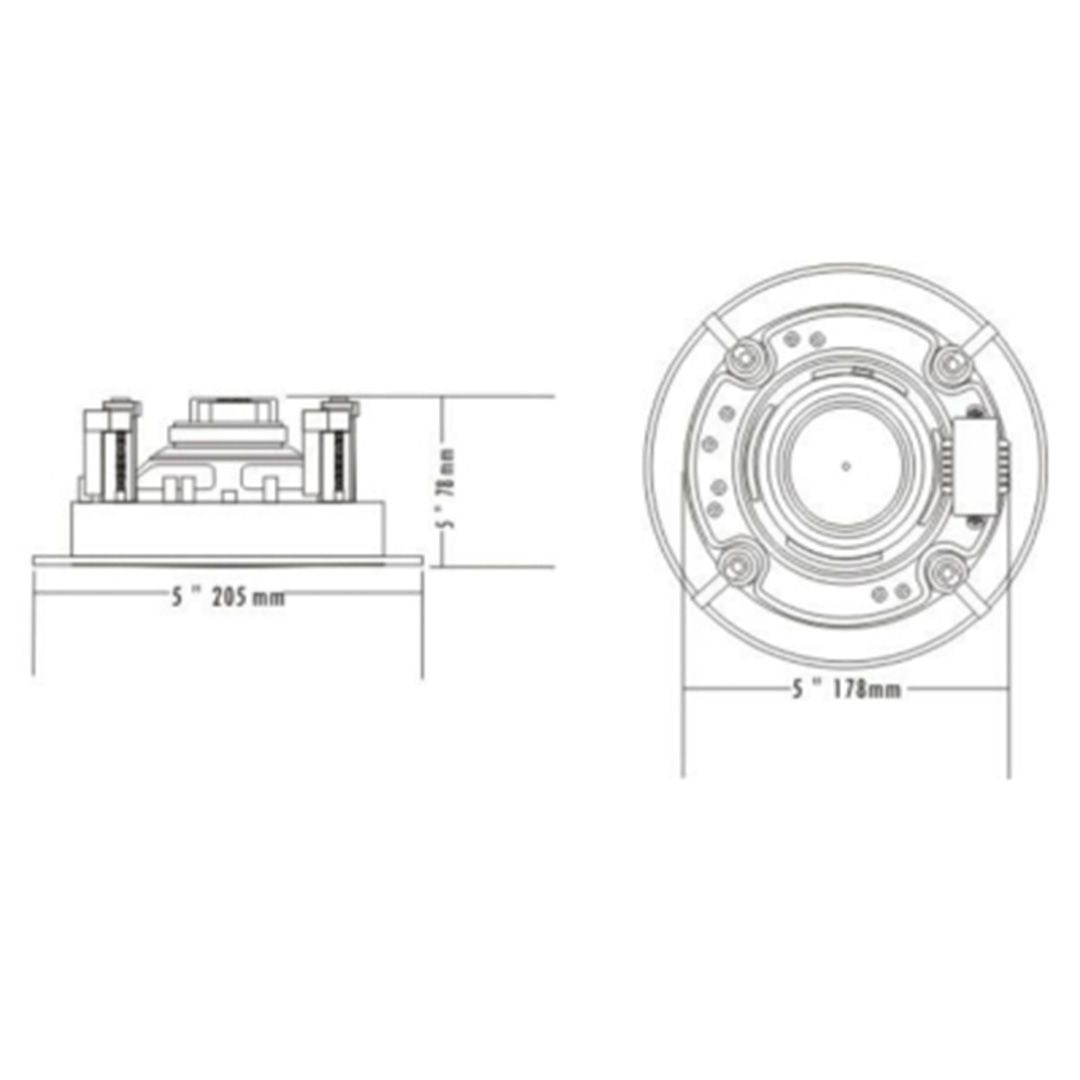 itc T-205T 5-Inch PA Ceiling Speaker (No-frame Speaker) 100V (1.25W-2.5W-5W-10W)