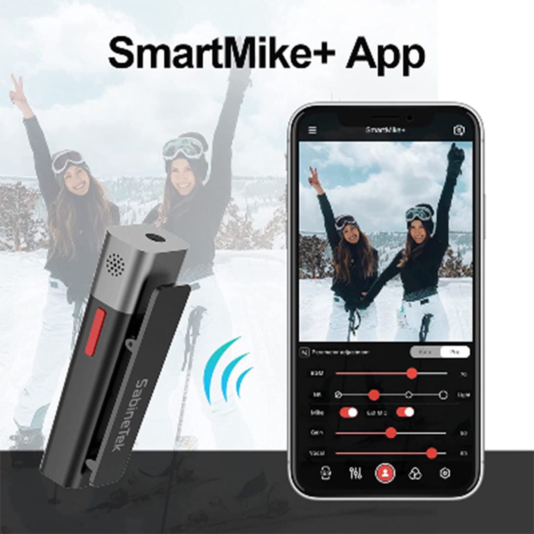 Sabinetek S610 TWS BK 2 Mic SmartMike+ Bluetooth Microphone (Black)