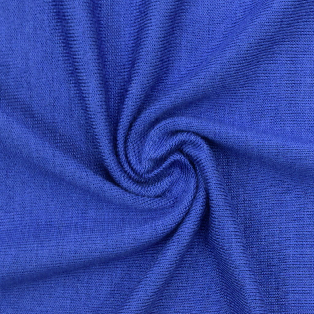 Heathered Deep Ingido Blue Tri-Blend Jersey Knit Fabric Fabric