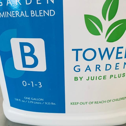 0-1-3 means zero nitrogen, 1% phosphorus, and 3% potassium are in this grow tower liquid fertilizer.