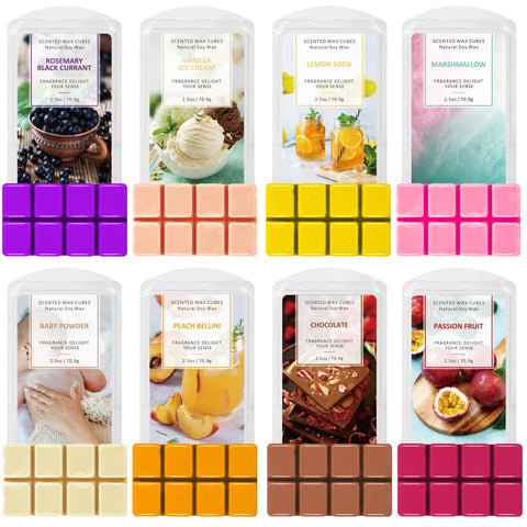 12 Pack Scented Wax Melts Wax Square, Scented Wax Melts, Soy Wax Melts For  Warmers, Wax Square Gift Set, Baby Powder Wax