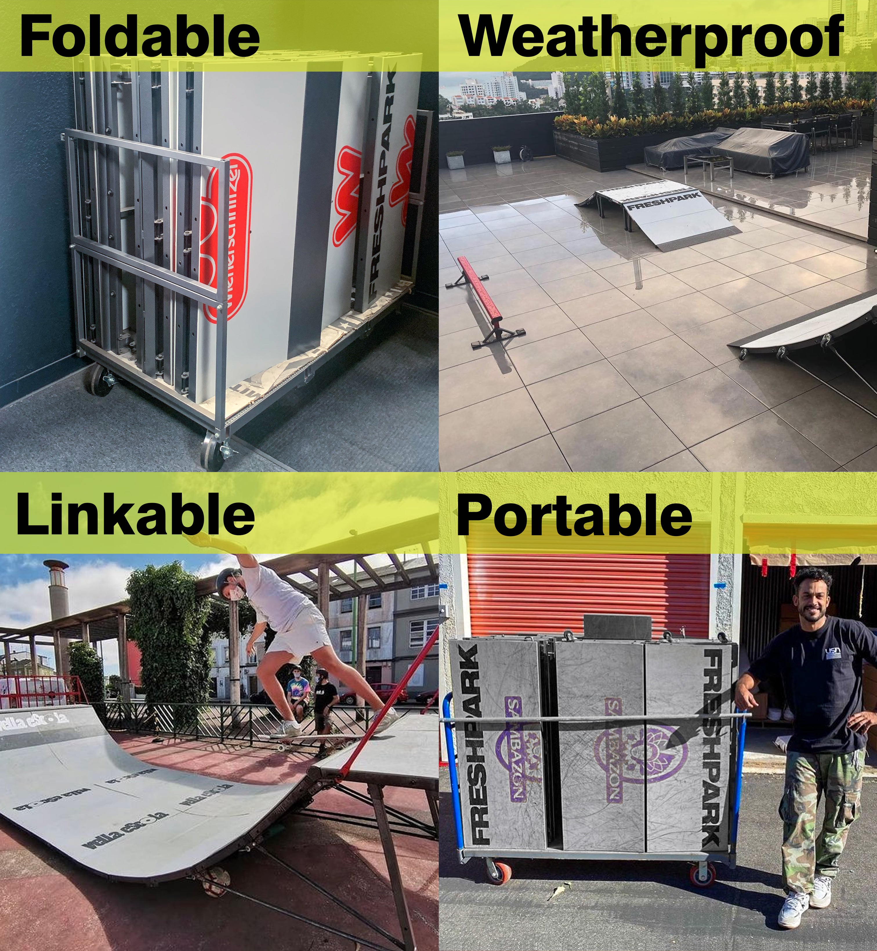 Foldable, Weather Resistant, Linkable and Portable