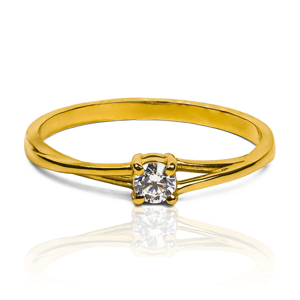 Anillo Crossed Steps