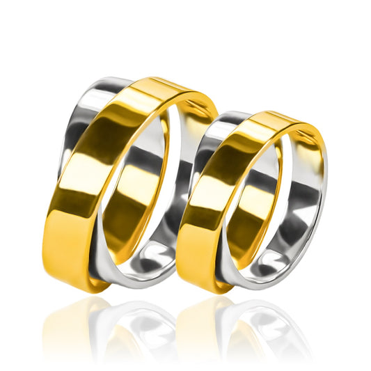 anillos de boda Amor Por Dos de Joyería Caracas! Estos impresionantes anillos de oro de 18k son el símbolo perfecto de un amor duradero y compromiso eterno. Cada anillo viene con un certificado de calidad