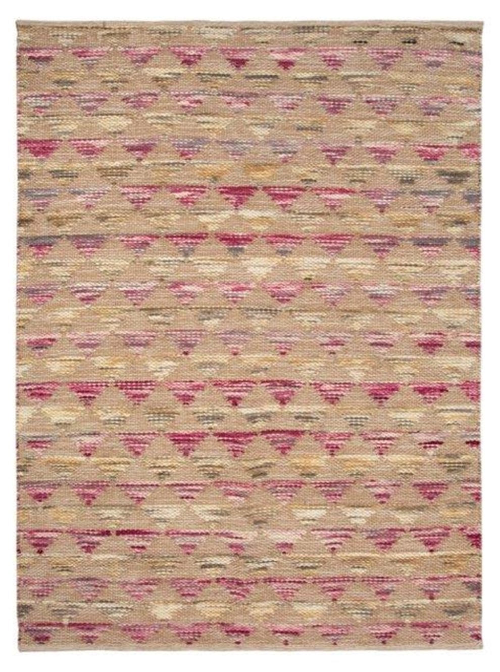 Emer Multi Color Geometric Distressed Style 5x7 Area Rug