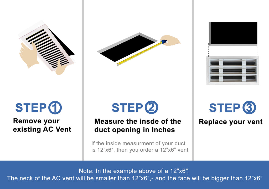 how to measure and order your ac vent cover
