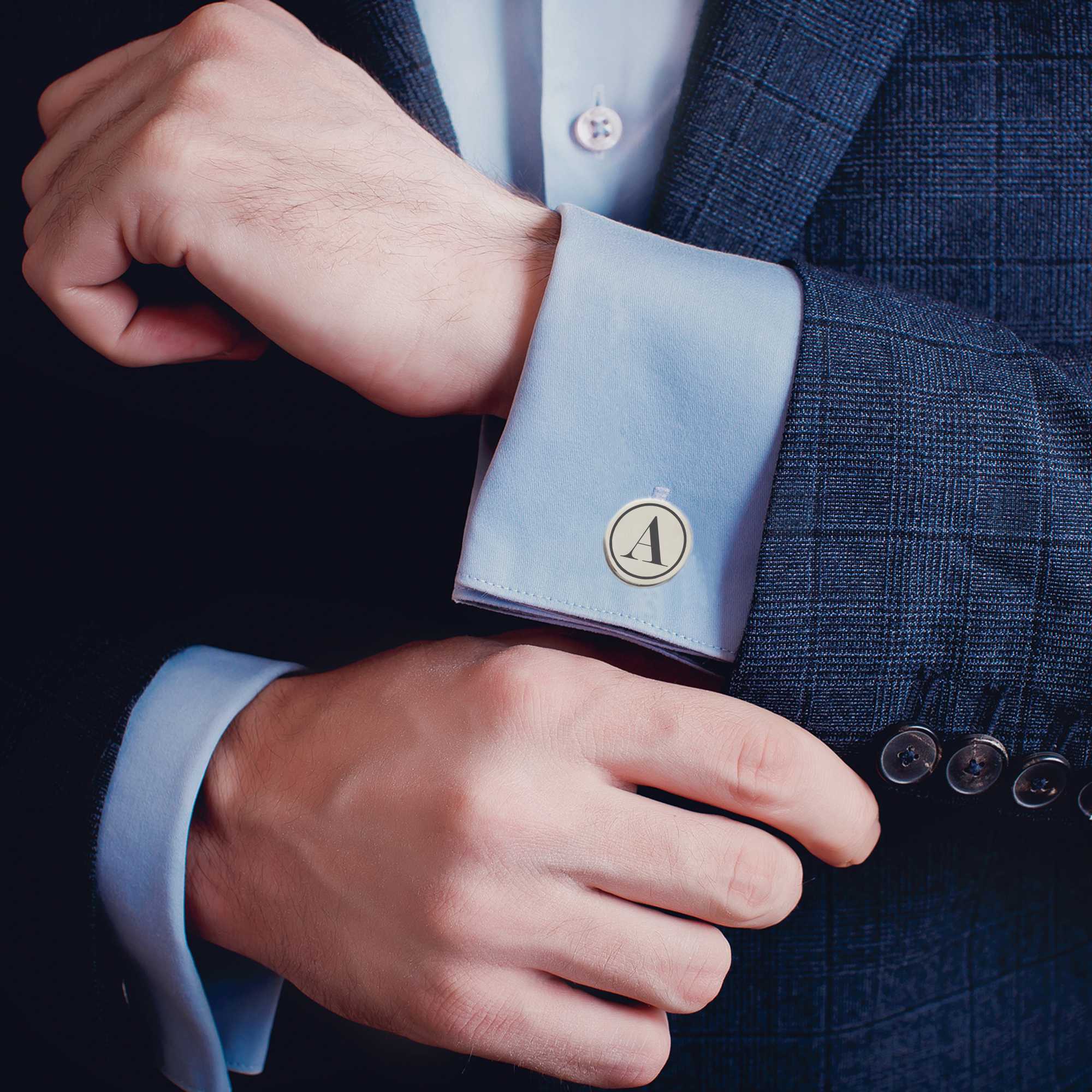 Top 201+ cufflinks for blue suit latest