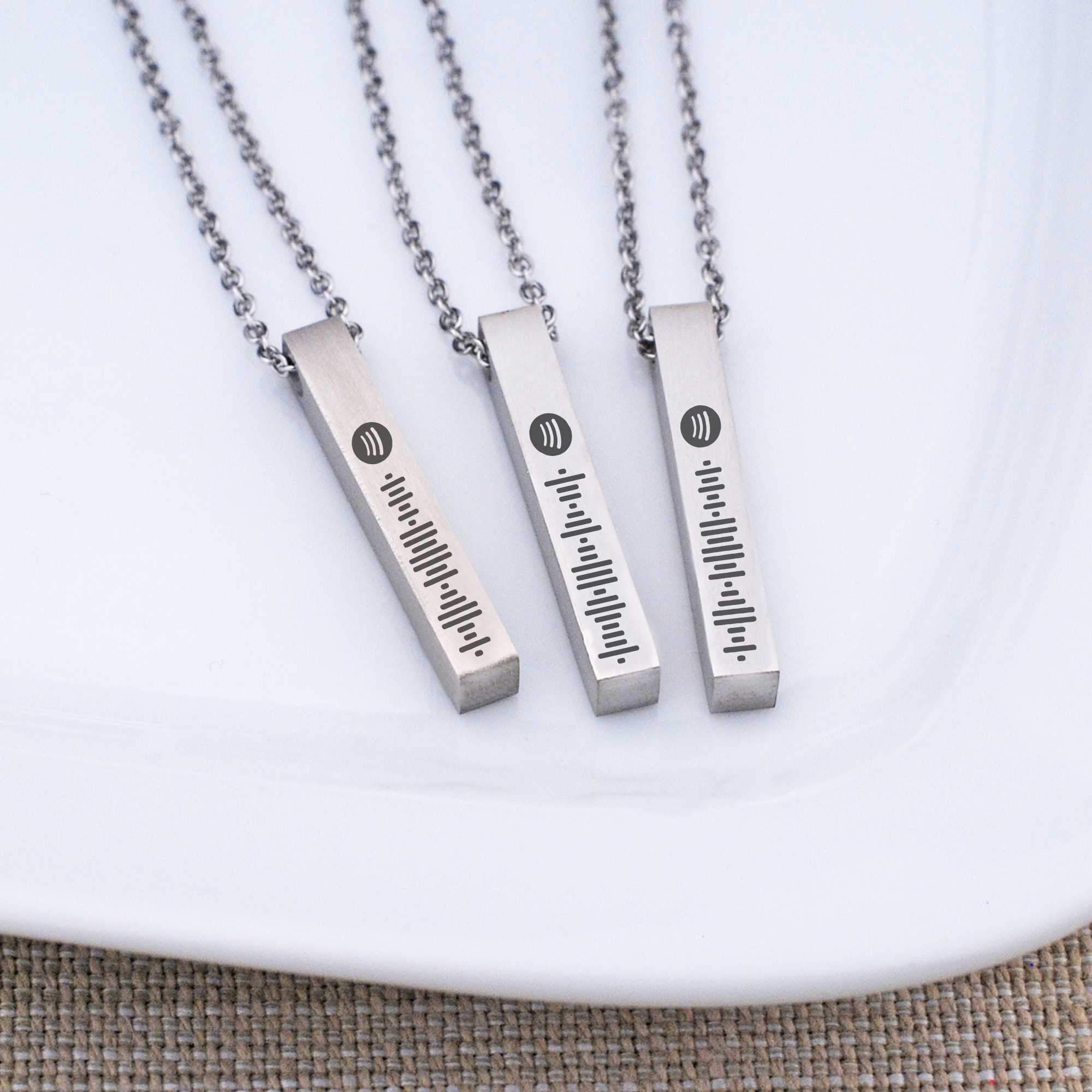 Spotify Vertical Bar Necklace