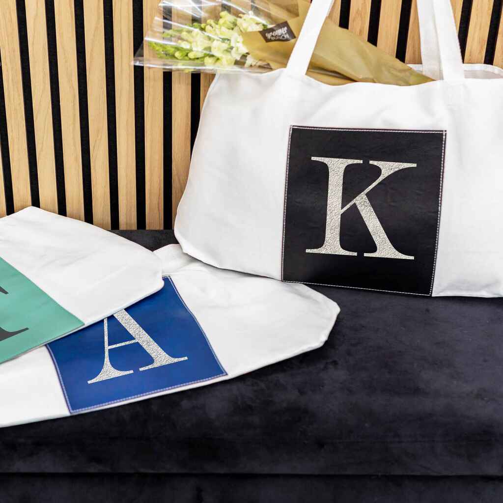 Bridal Party Monogram Tote Bags  Personalized Monogrammed Tote