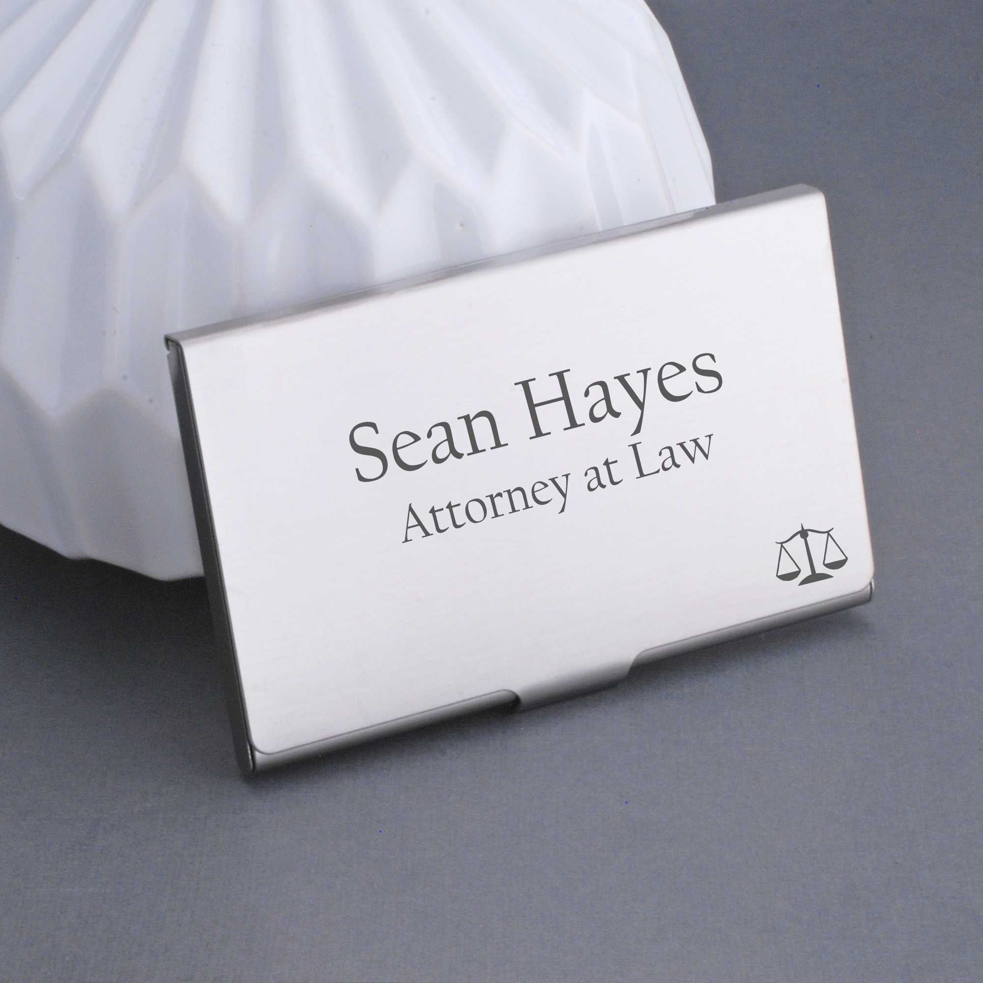 Custom Business Card Case for Lawyer