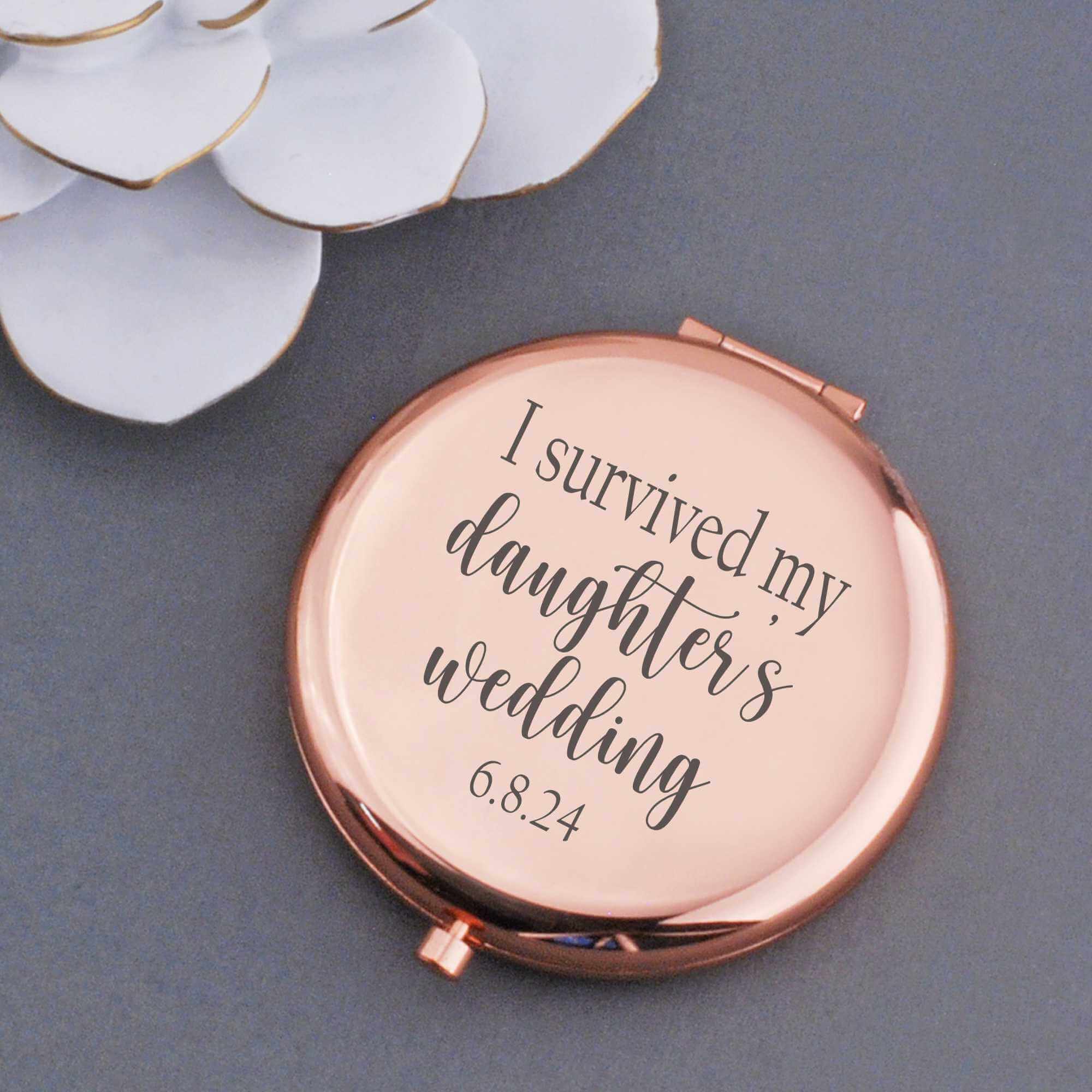 I Survived My Daughter's Wedding - Compact Mirror