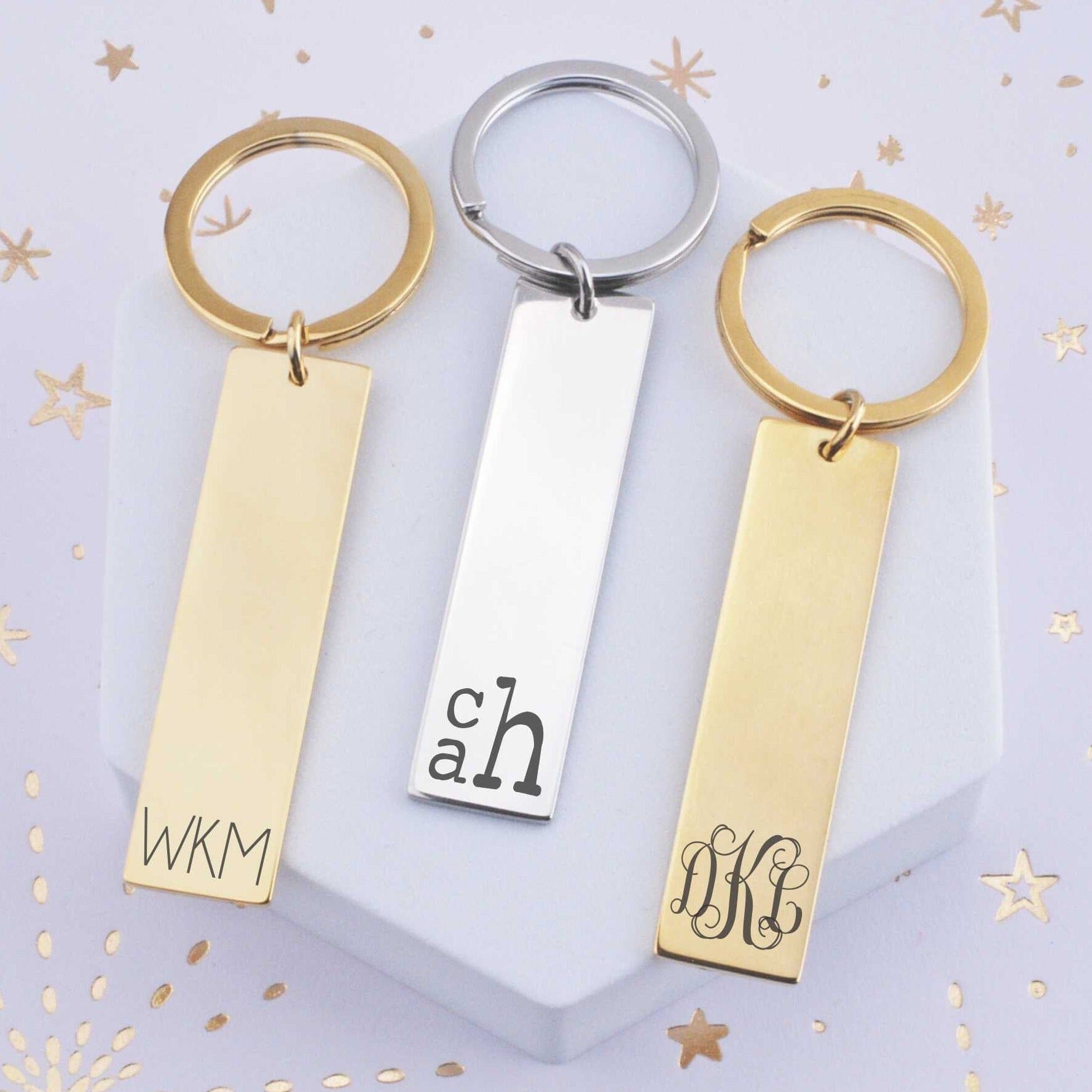 Custom Monogram Keychain