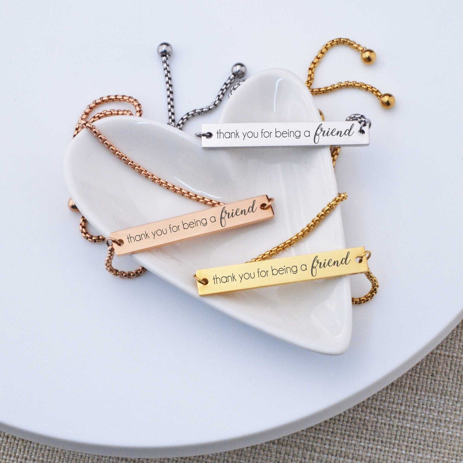 Thank You for Being a Friend - Adjustable Bracelet