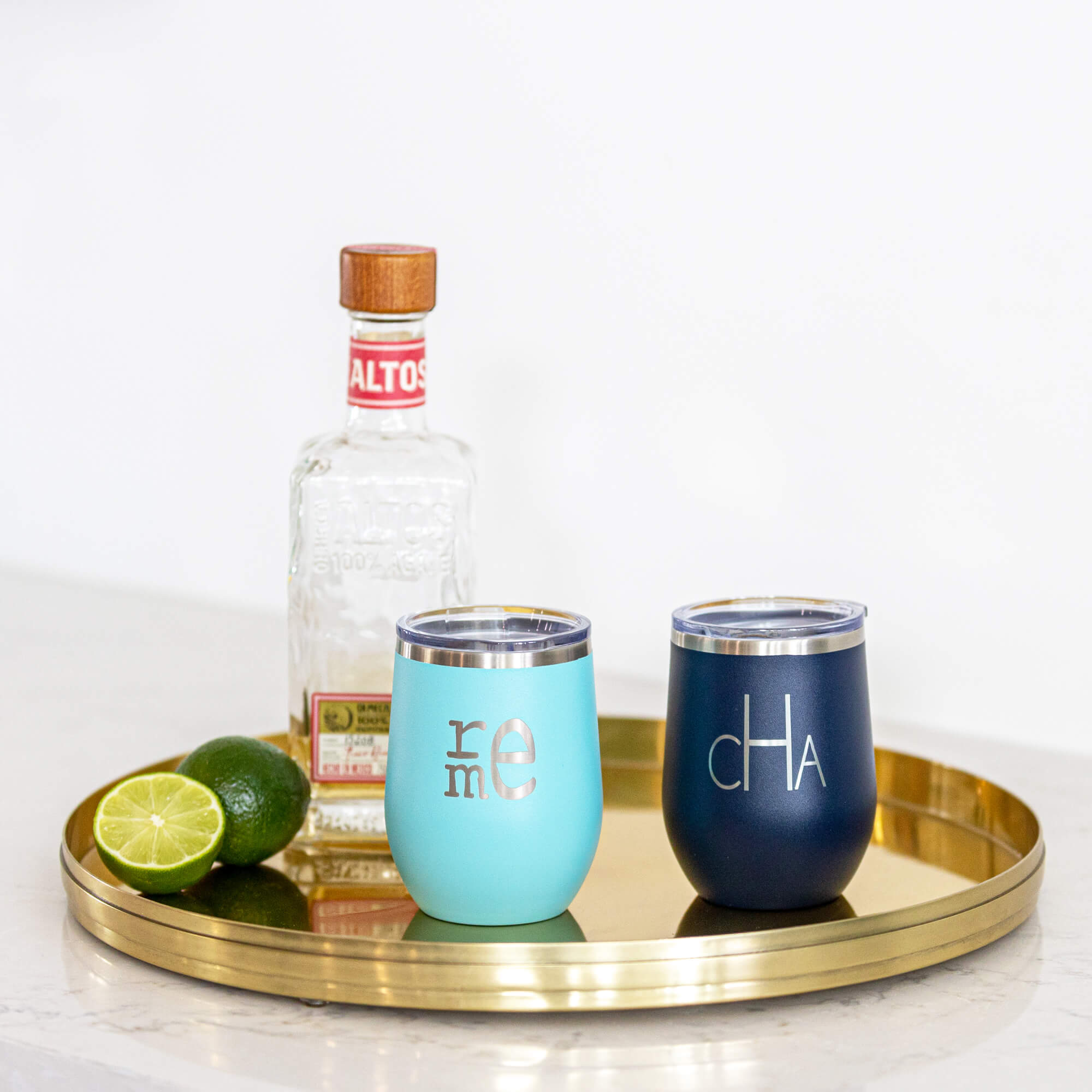 Monogrammed Insulated Wine Tumbler - 12 oz.