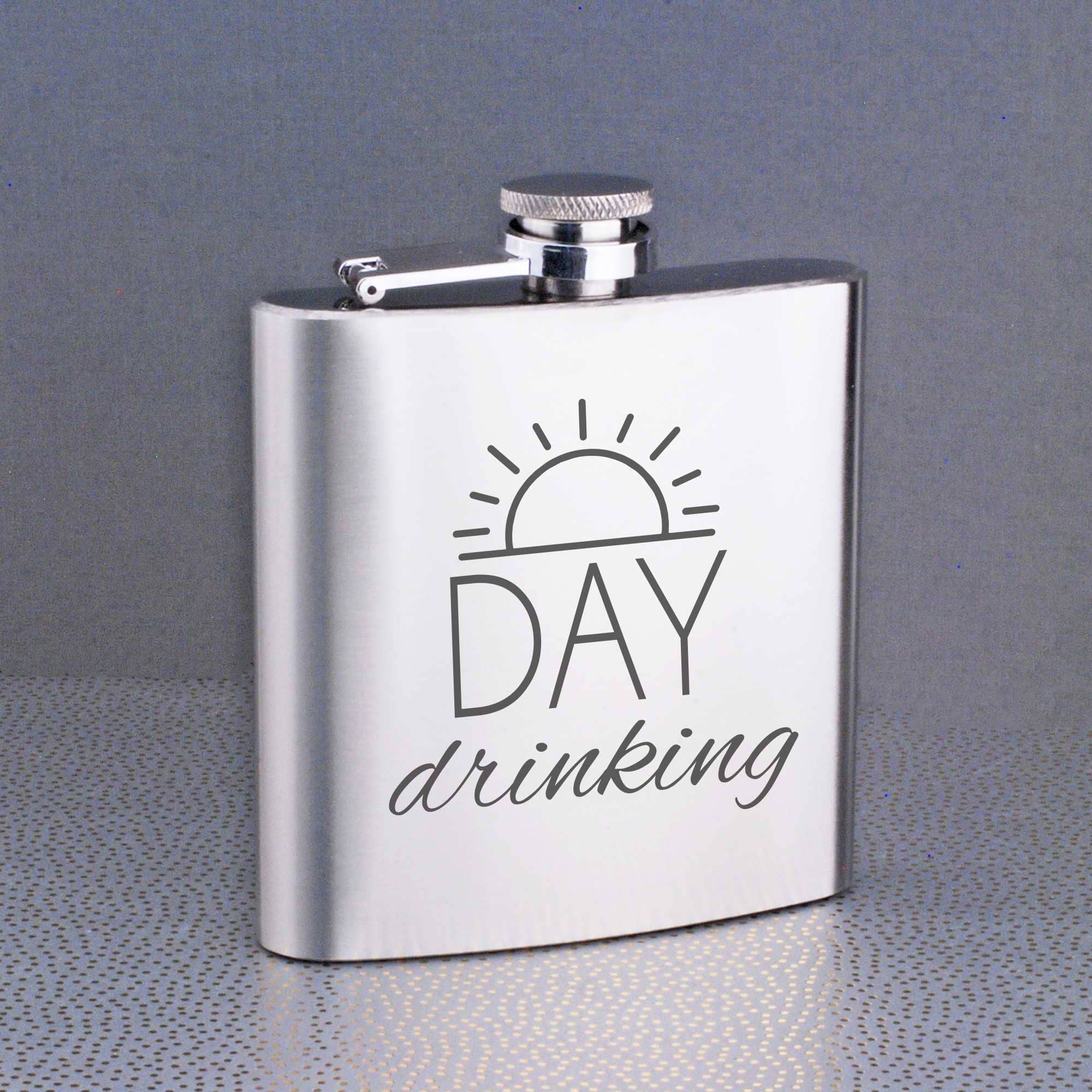 Day Drinking - Engraved Flask Gift