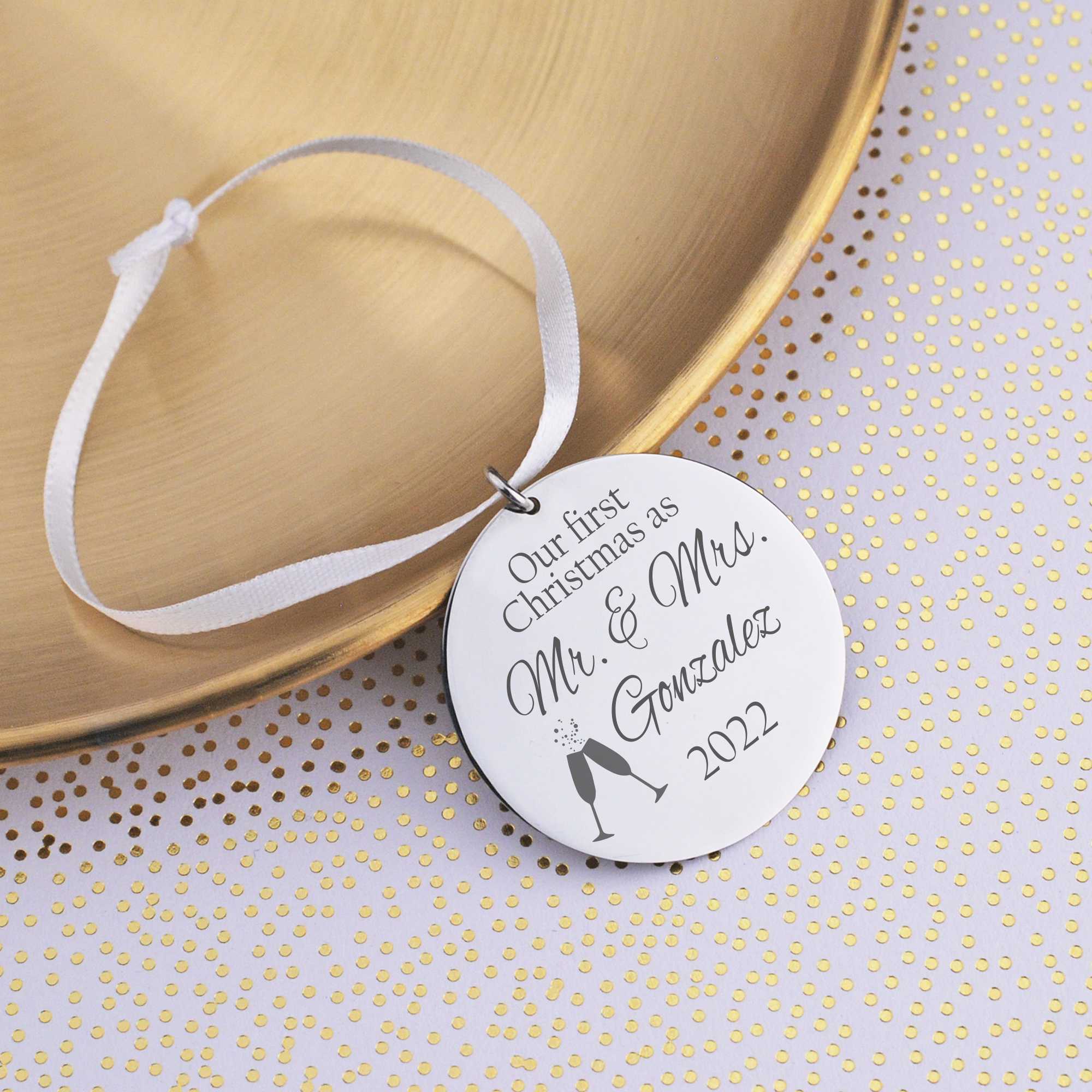 First Christmas Ornament for Newly Married Couple