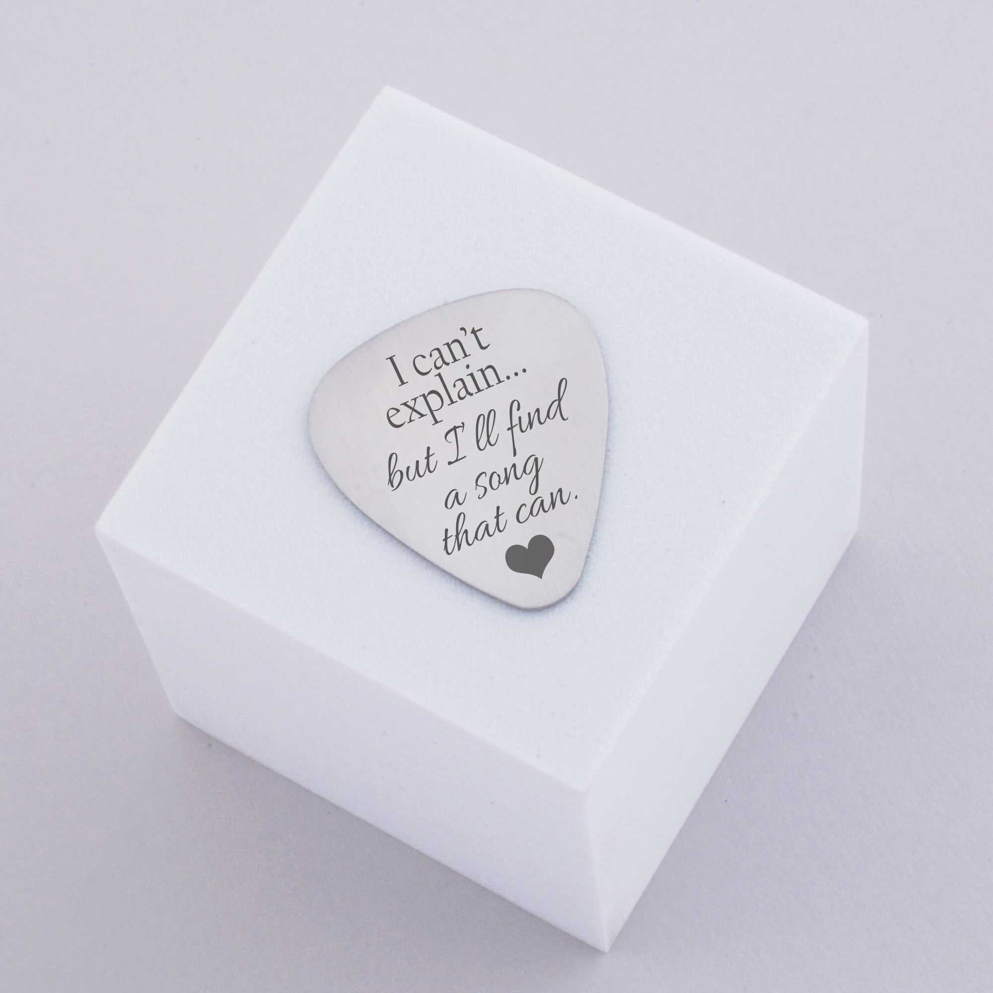 Engraved Guitar Pick - Gift for Guitarist