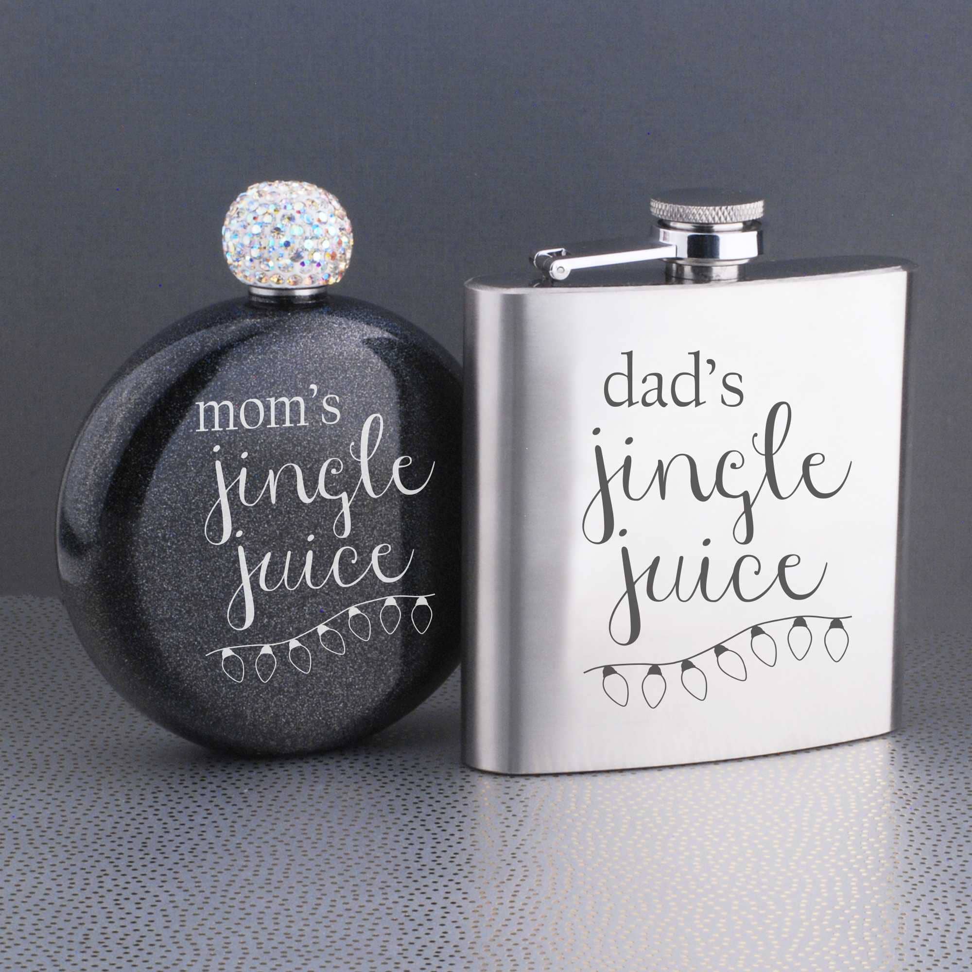 Jingle Juice - Mom & Dad Christmas Flask Set