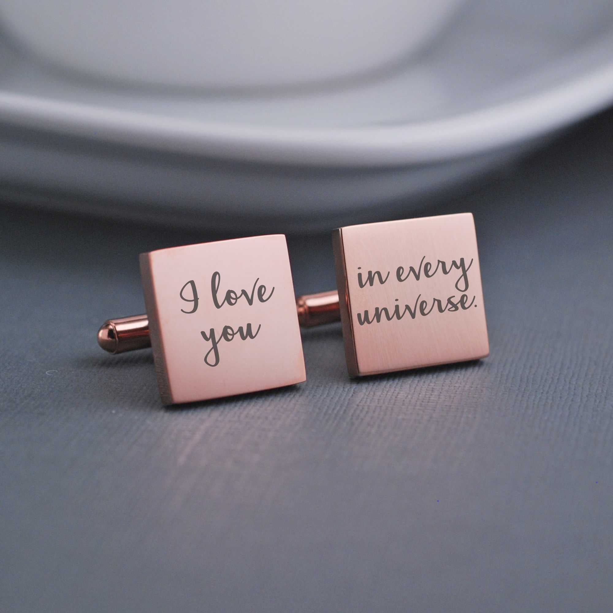 I Love You in Every Universe Cufflinks