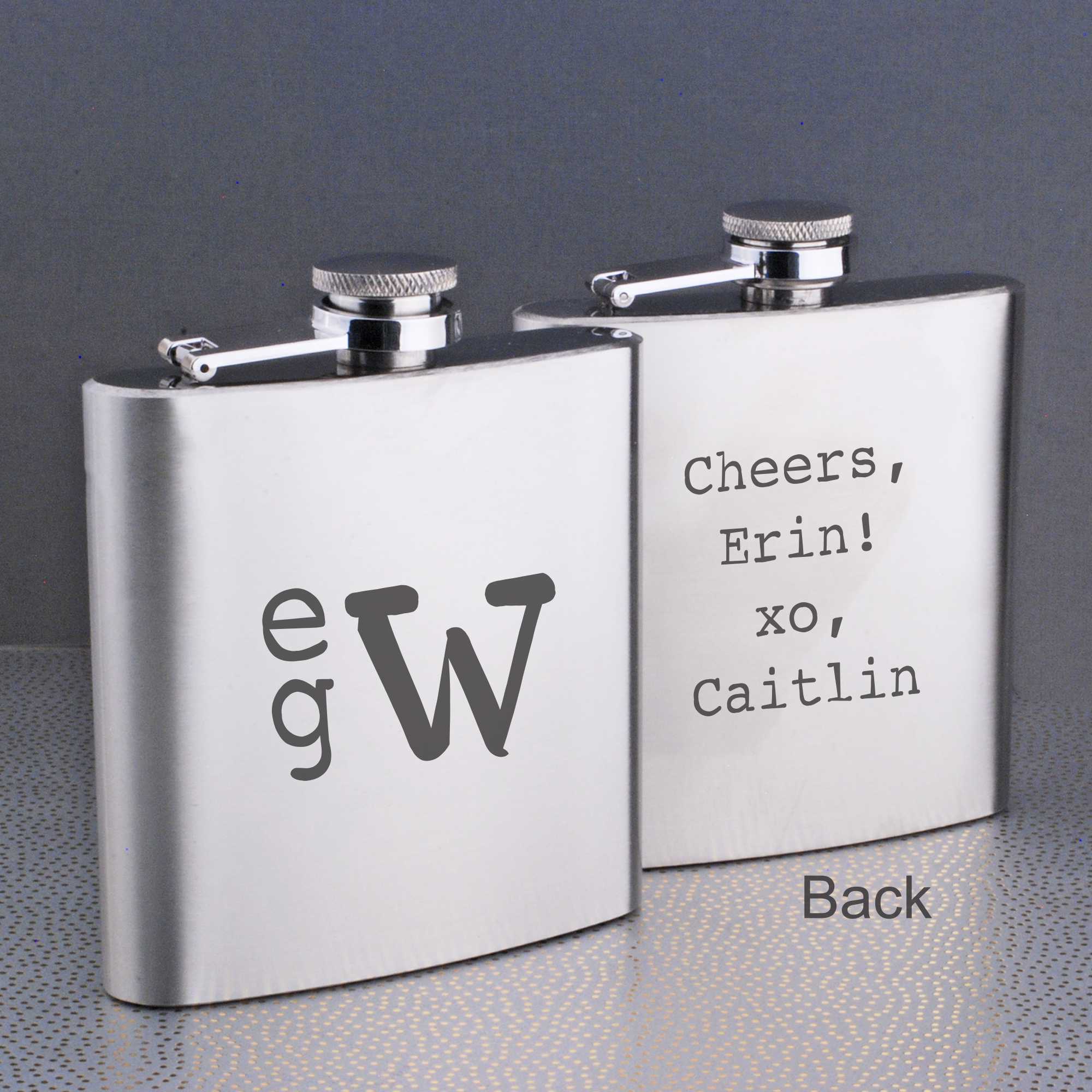 Modern Monogram - Flask Gift