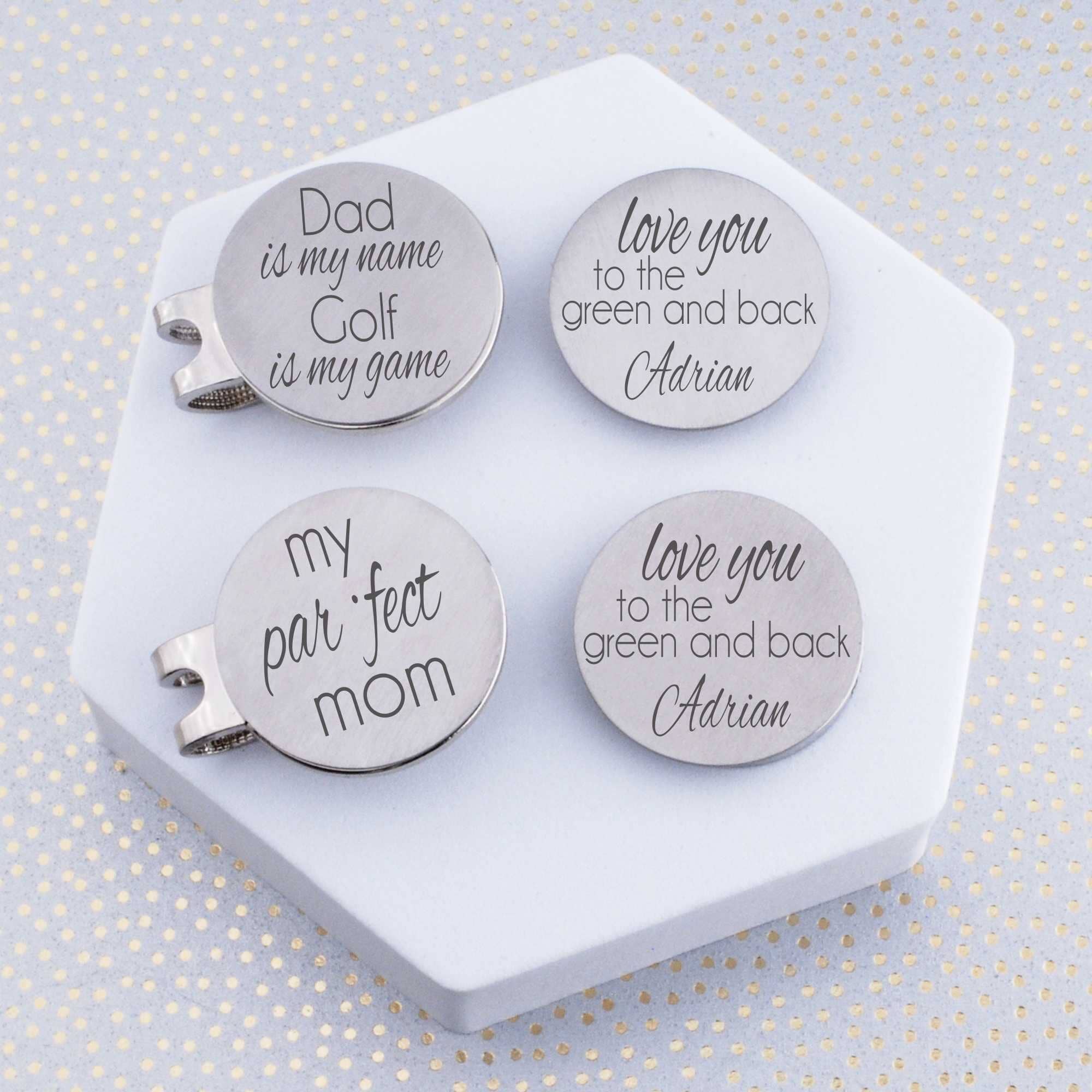 Golf Ball Marker Set for Parents