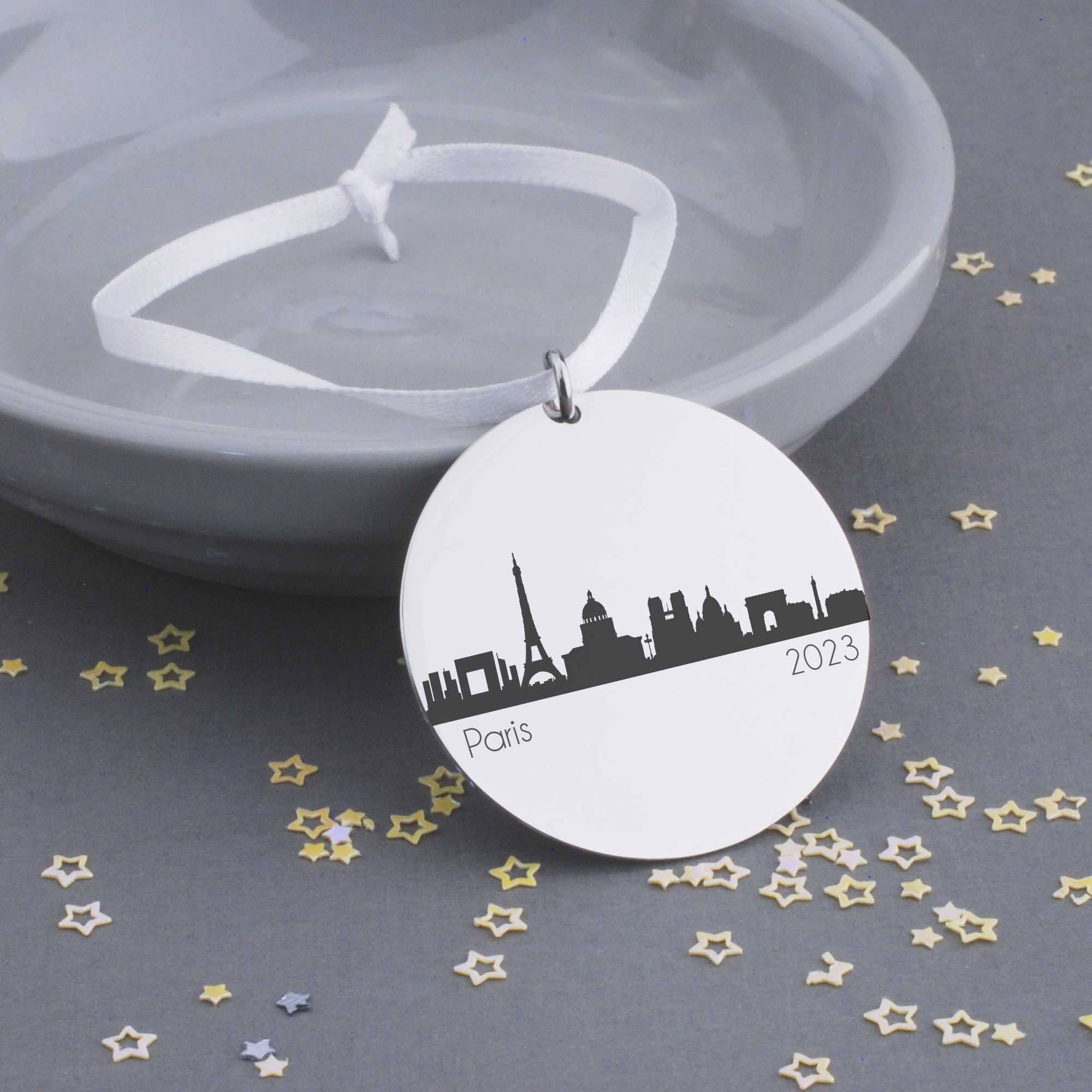 Tree Ornament - Custom City Skyline