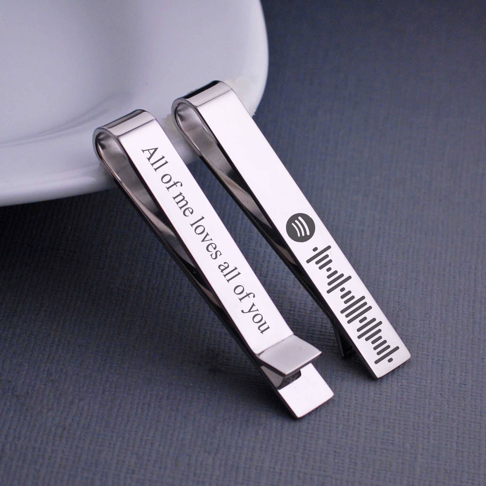 Spotify Code Tie Clip