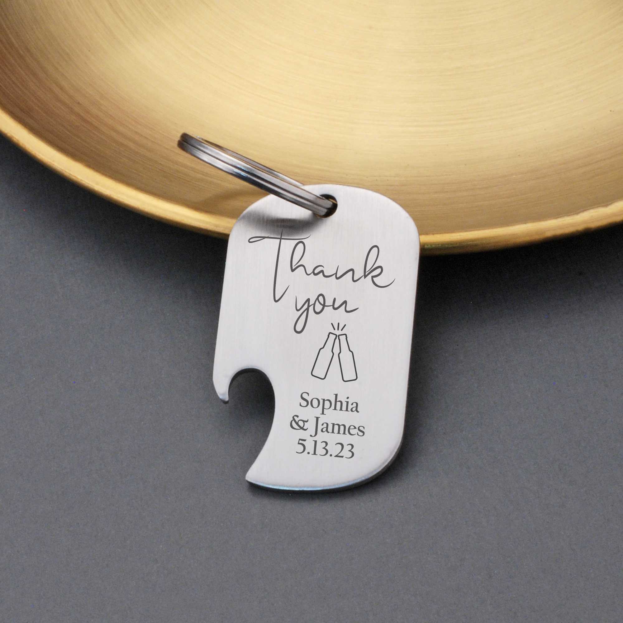 Thank You - Bottle Opener Keychain