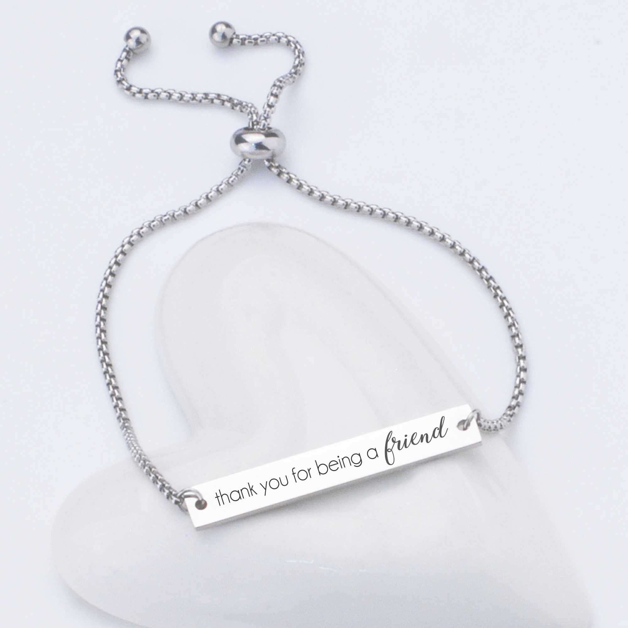 Thank You for Being a Friend - Adjustable Bracelet