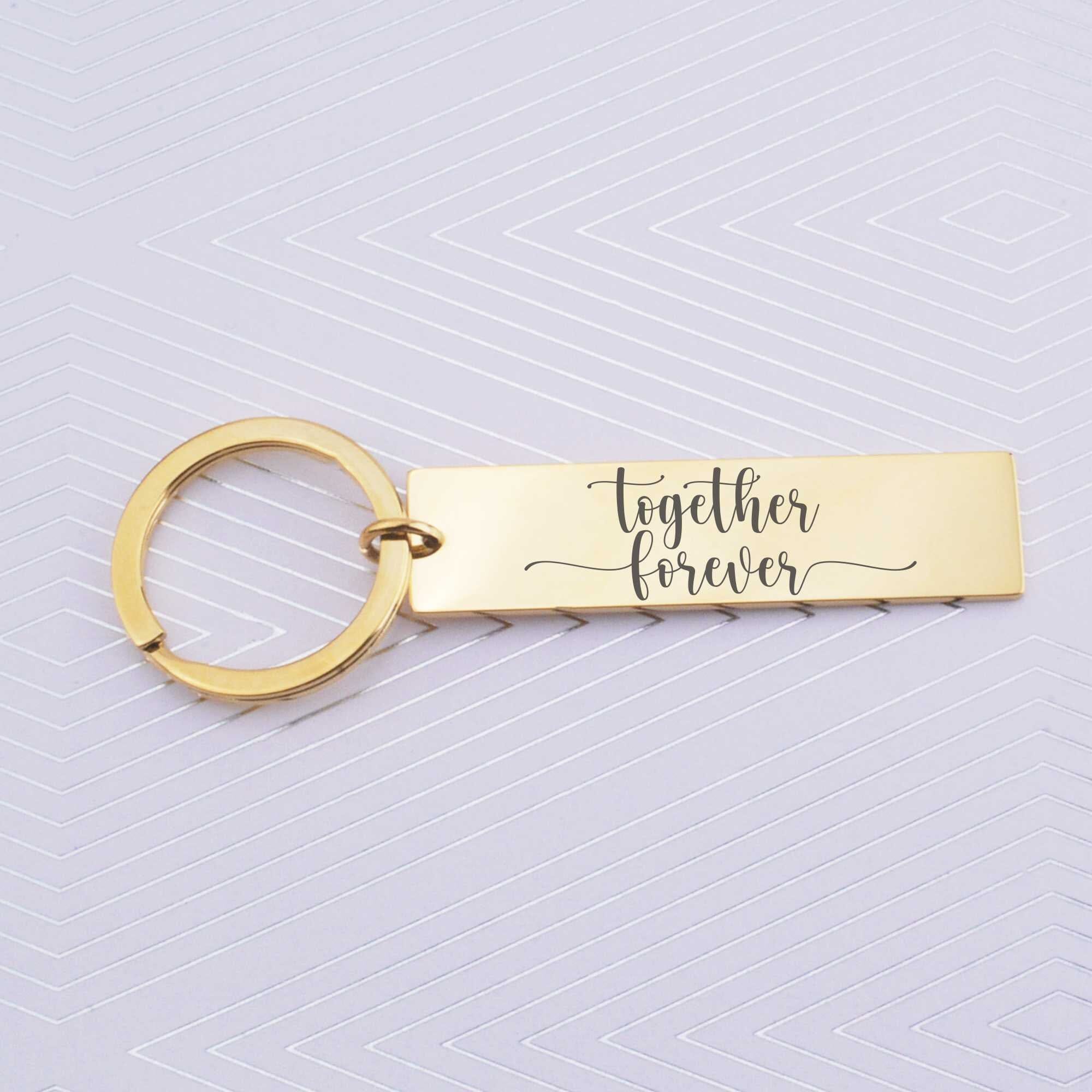 Together Forever - Personalized Anniversary Keychain